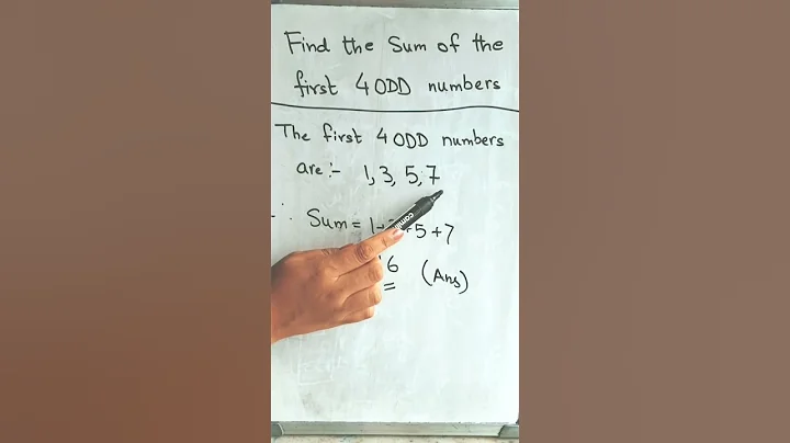 Find the SUM of FIRST 4 ODD numbers