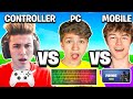 MOBILE Vs. PC Vs. CONTROLLER!! Fortnite PROS High Kill CHALLENGE!! (InSaNe)