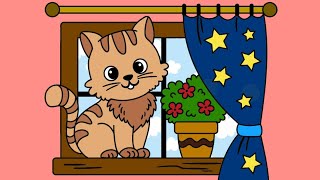 Coloring games: cute little cat screenshot 2