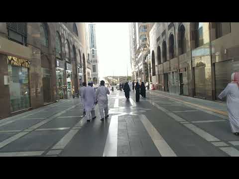 الطريق من ساحة الحرم الى فندق اعمار رويال بالمدينة المنورة