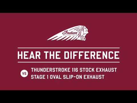 Stage 1 Oval Slip-On Muffler Kit - 116 Stock Exhaust - Indian Motorcycle
