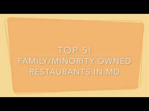 Top 5 Minority/family owned restaurants