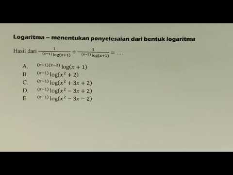 Tutorial Logaritma (request via WA) menentukan hasil  