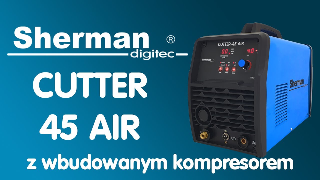 Przecinarka plazmowa Sherman CUTTER 45 AIR ze sprężarką - zestaw