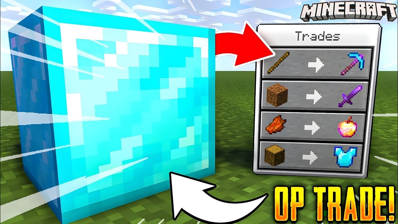 Minecraft But Blocks Trade OP Items! 🤯 Every Block Gives Me OP Loot ...