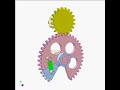 Transmission with teeth uncompleted gears 17