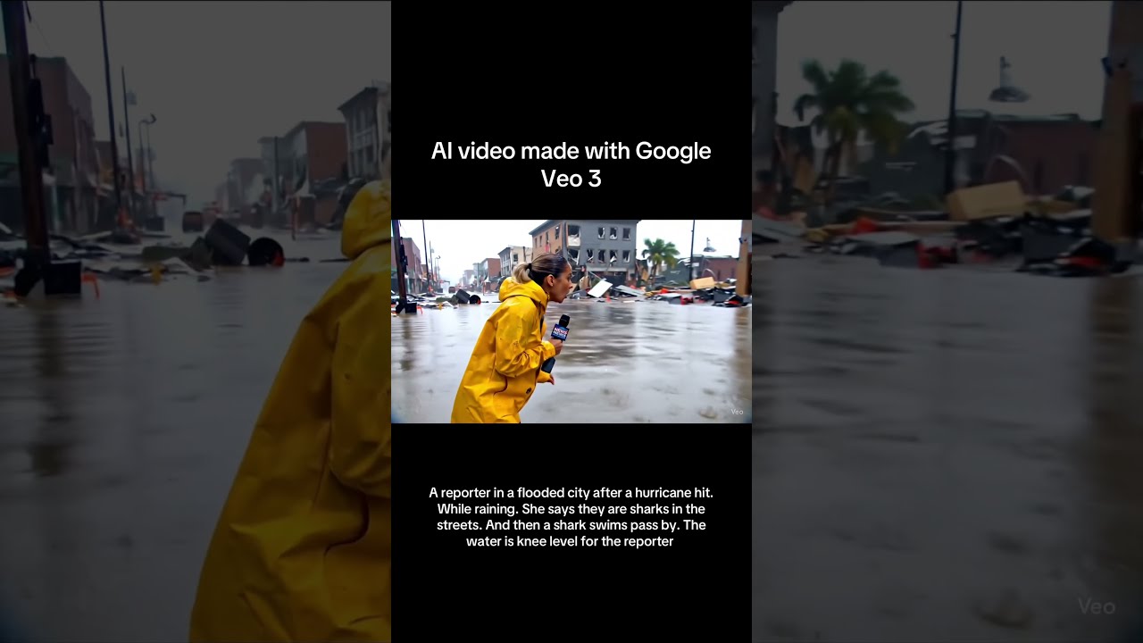 AI Video Made With Google Veo 3 A Reporter In Flooded City After Hurricane Hit Ai Veo3