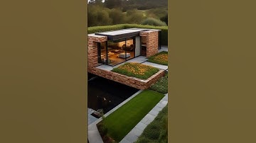 Yellow and Red Bricks Floating Box House Design Idea #home #subscribe
