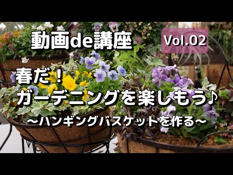 春だ！ガーデニングを楽しもう♪～ハンギングバスケットを作る～【動画de講座vol.02】