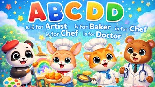 A to Z Professions Song | ABC Jobs for Kids | Learn Occupations Fun Way 🌈