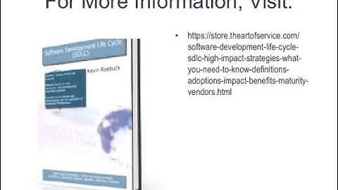 Software Development Life Cycle  SDLC   High impact Strategies   What You Need to Know  Definitions