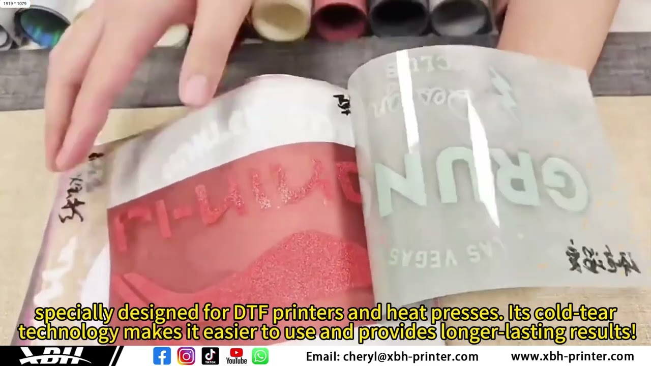 🔥【Shining Gold Foil | Cold Peel DTF Transfer Film, a New Choice for Garment Printing】✨
