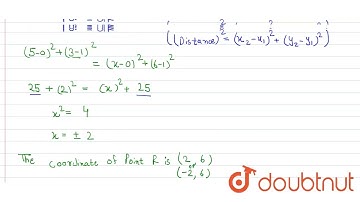 IfQ(0, 1) is equidistant from P(5,\\ 3)and R(x, 6), find the values of x. Also findthe distances...