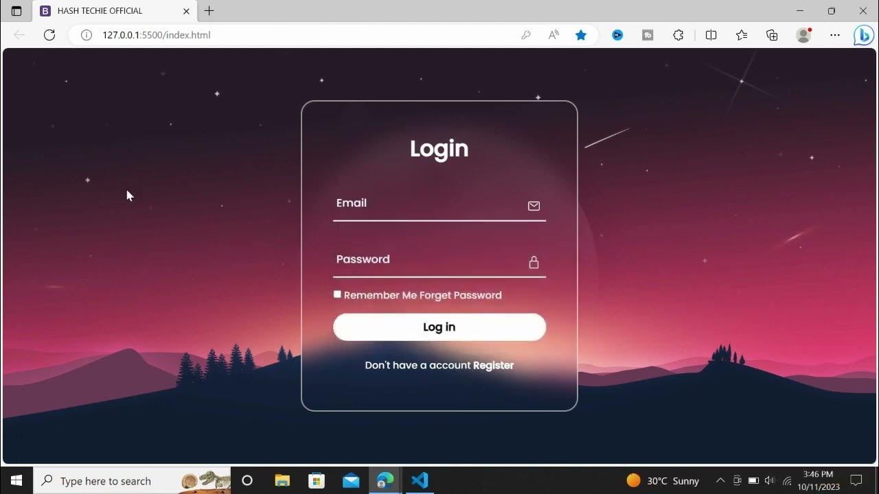Animated Login Form Using HTML & CSS - YouTube