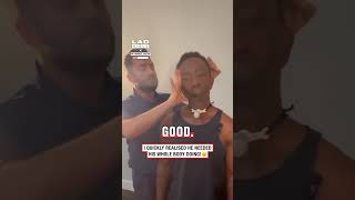 Chiropractic adjustment for my neck stoma patient 🤯🦴