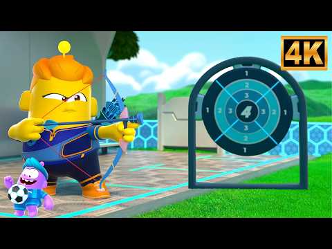 Archery Training, तीरंदाजी प्रशिक्षण , Funny Video Game Match + Silent Cartoon by Sportbots Hindi