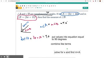 Complementary Angles Word Problem