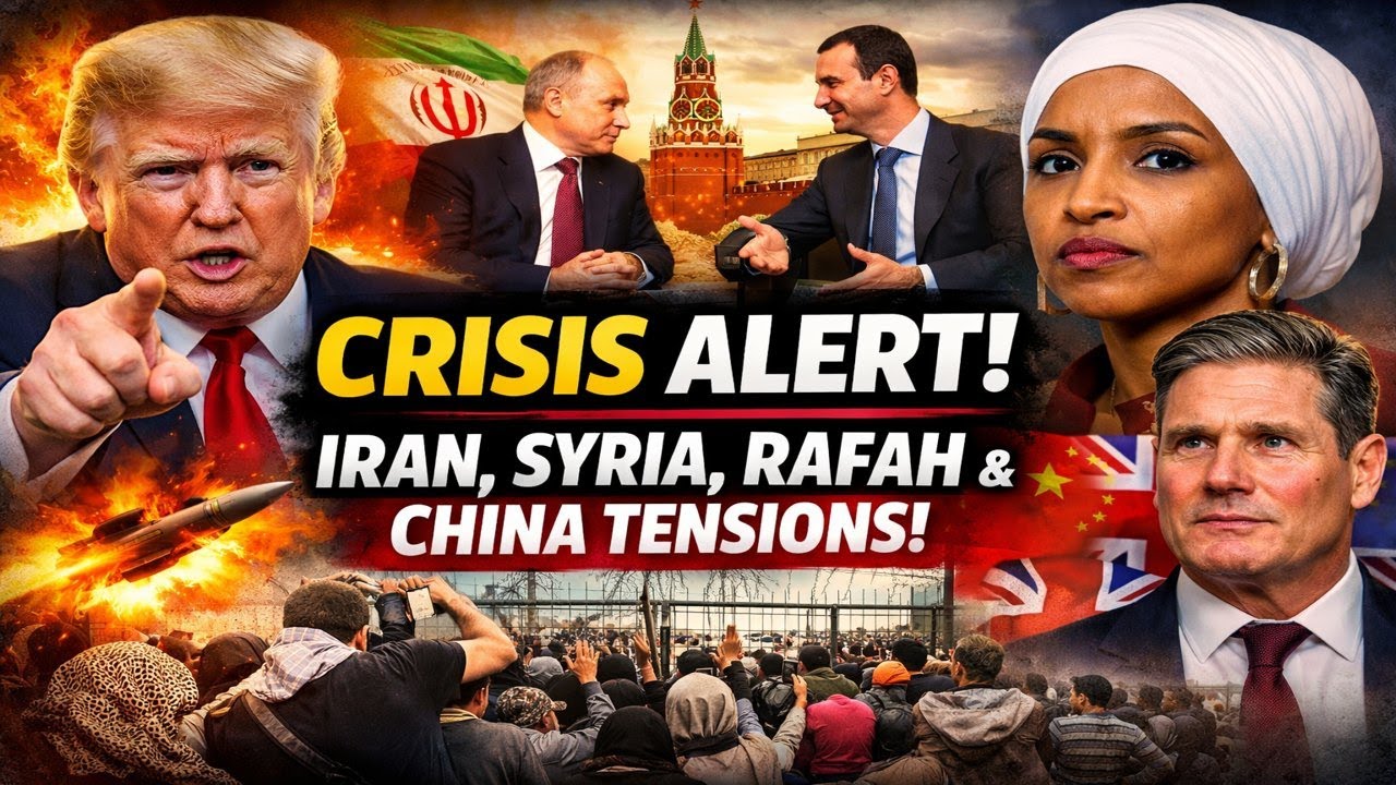 Global News Trump Iran Warning, Syria Russia Talks, Rafah Crisis, Omar ICE Clash, UK China Tensions