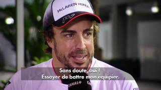 Singapore GP 2016 - Canal + interview with Fernando Alonso