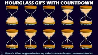 Hourglass Timer GIFs with Countdown - Animated GIFs Clipart – Orange Sand Timers - Preview Video