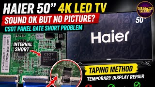 Haier LED TV Sound Ok No Display Problem|Display Fault Repair|Blank screen No Picture| LED Repair screenshot 4