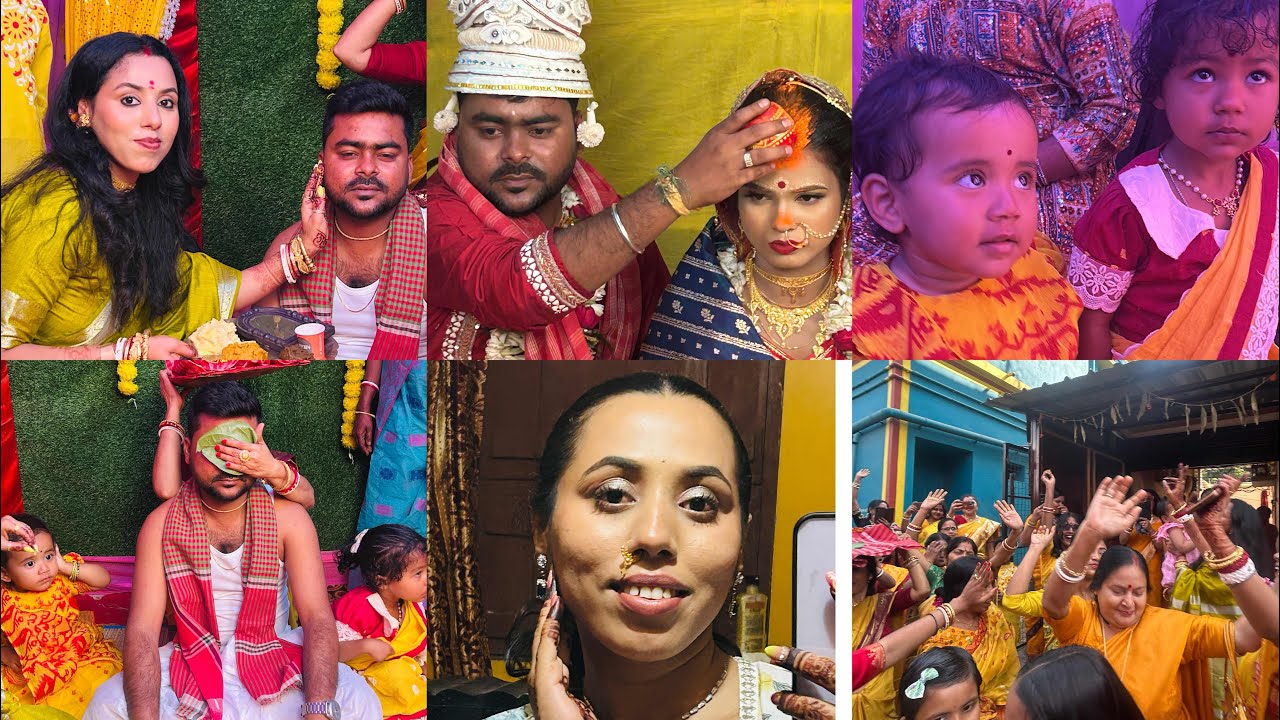 দাদার বিয়ের আনন্দ 🎀#makeup #biyebarirnach #biyebari #vairal 