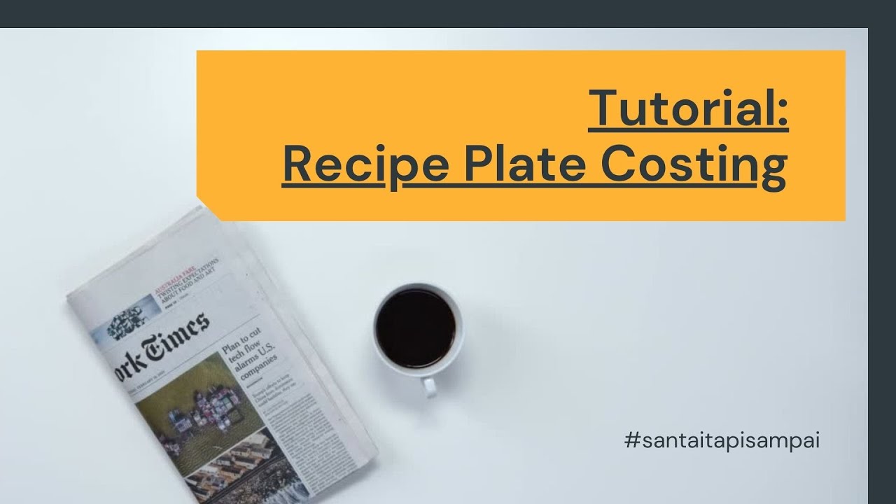 Tutorial Using Recipe Plate Costing Template YouTube