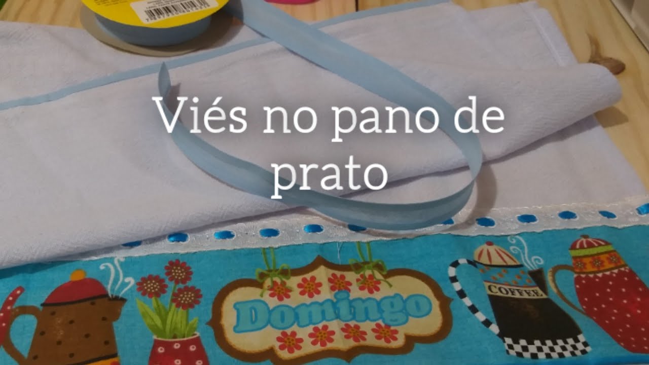 Como pregar viés no pano de prato