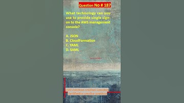 AWS Solutions Architect Associate Certification Practice Questions | Question No. 187 #aws #shorts