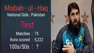 Misbah - ul - Haq   Test , ODI & T-20 Career
