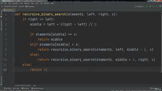 5. binary search (recursive)