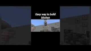 Minecraft Kitchen Build Hack 😳🔥 #shorts #minecraft