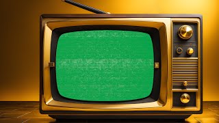 Gold Retro Tv Green Screen | 4K | Vintage | Global Kreators