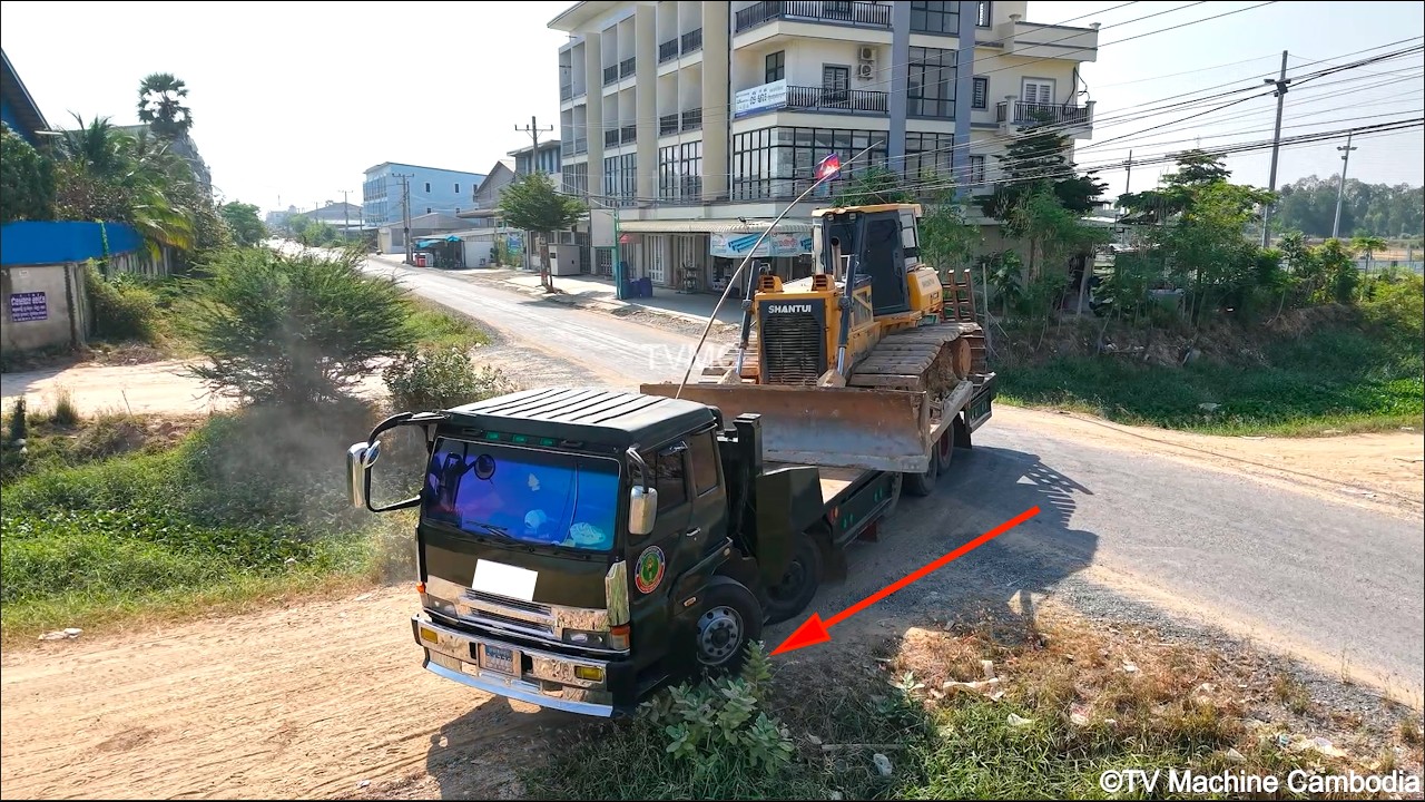Incredible DOZER Unloading Trailer & Start NEW Project Of Cutting Slope Forest Trees & Landfilling