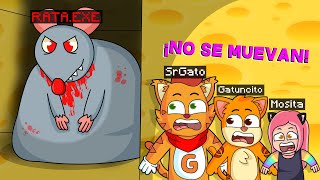 ¡SOBREVIVE A LA RATA GIGANTE! 😱 | SRGATO, MOSITA Y BEBE GATUNCITO ESCAPAN DE Cheese Escape en Roblox