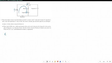 AP Physics  C: E& M Algebra Based 2023 FRQ Video Solution set 2 Q3a