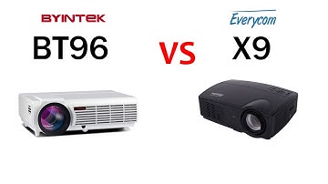 1280x800 LED Projector BYINTEK BT96 vs Everycom X9