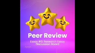 Peer Review: essay #3