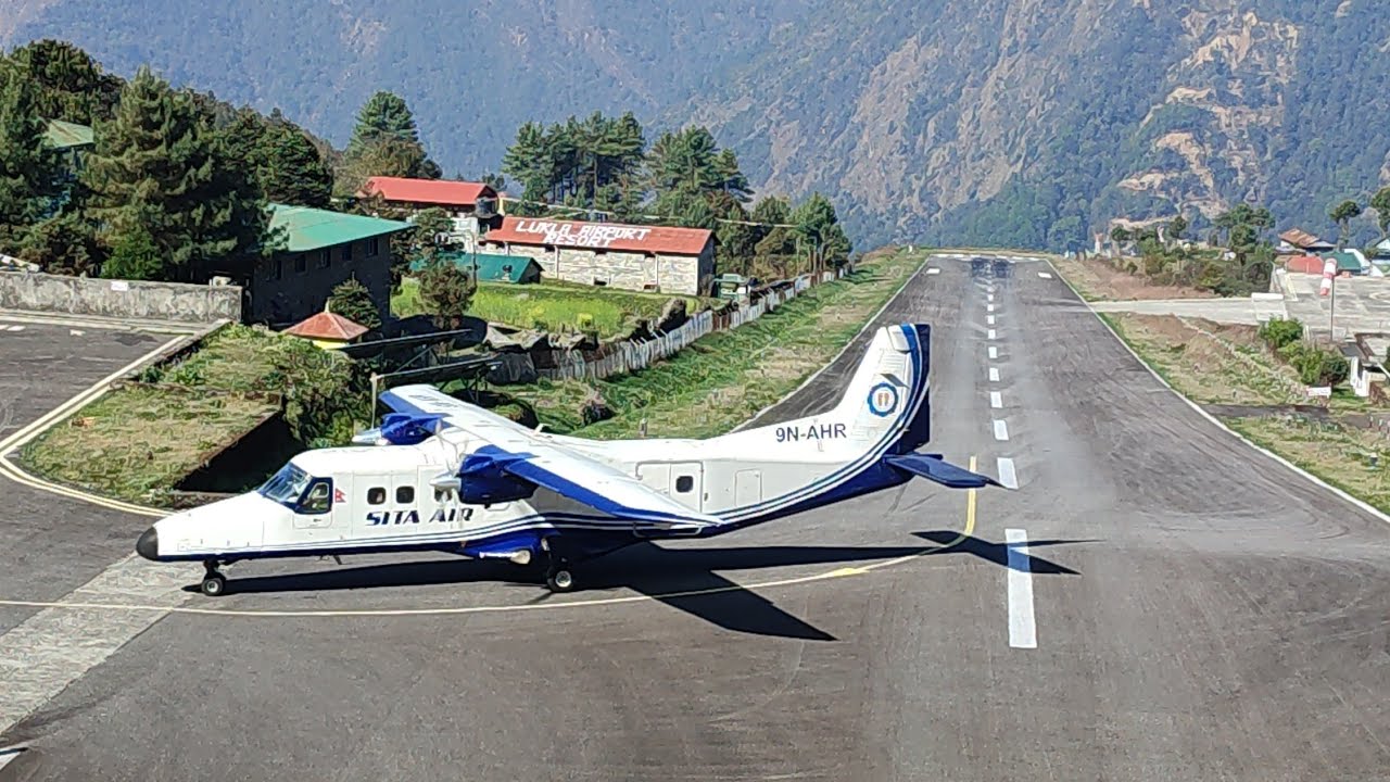 Lukla Airport.. Landing & takeoffs April 22, 2025 || Most dangerous airport in the world, 4k video