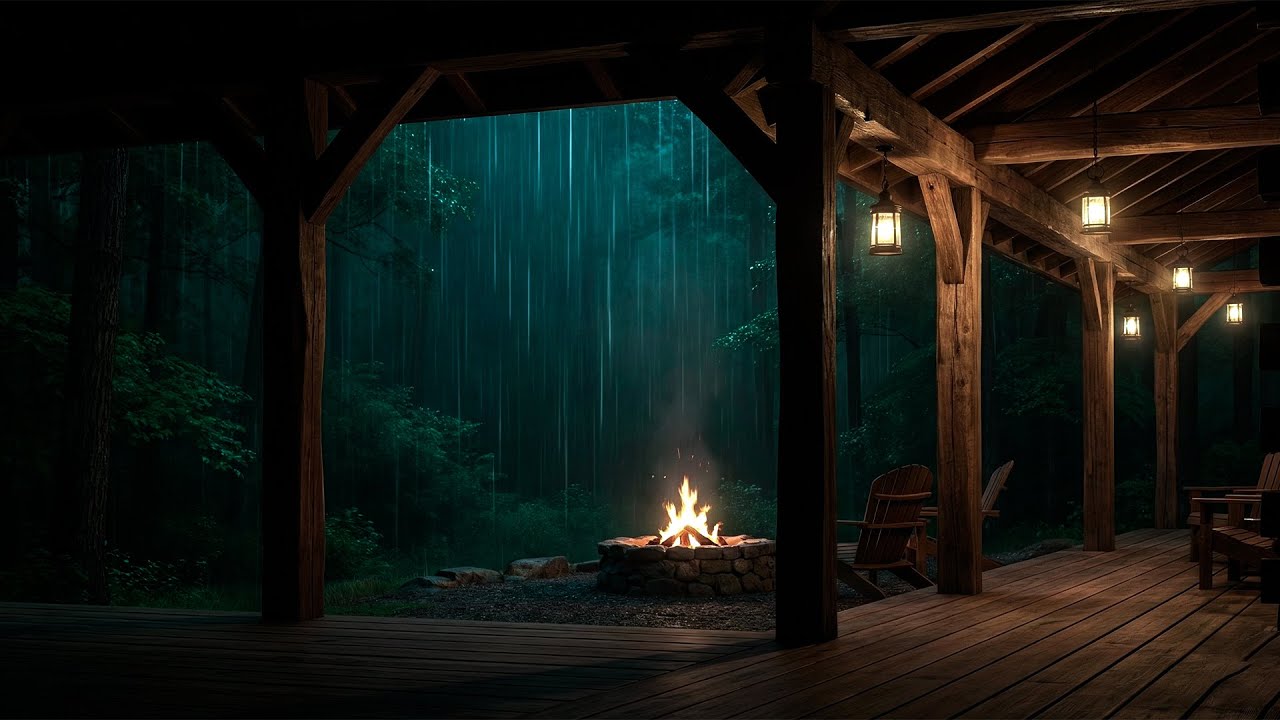 Heavy Rain on a Shingle Roof: Authentic Thunderstorm Sounds