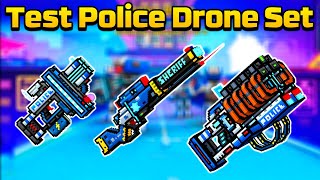 Police Drone Set Damage Test (Fair Sheriff/Mobile Outpost/Outlaw Catcher) - Pixel Gun 3D screenshot 5