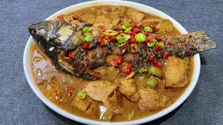 千炖豆腐万炖鱼，鲤鱼烧豆腐这样做太好吃了，鱼肉鲜嫩不腥豆腐入味【超子美食】