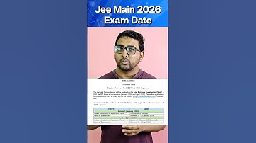 Jee Mains 2026 Exam Date out | Jee Mains Schedule #jeemains | #jeemains2026  News #jee #jeemain