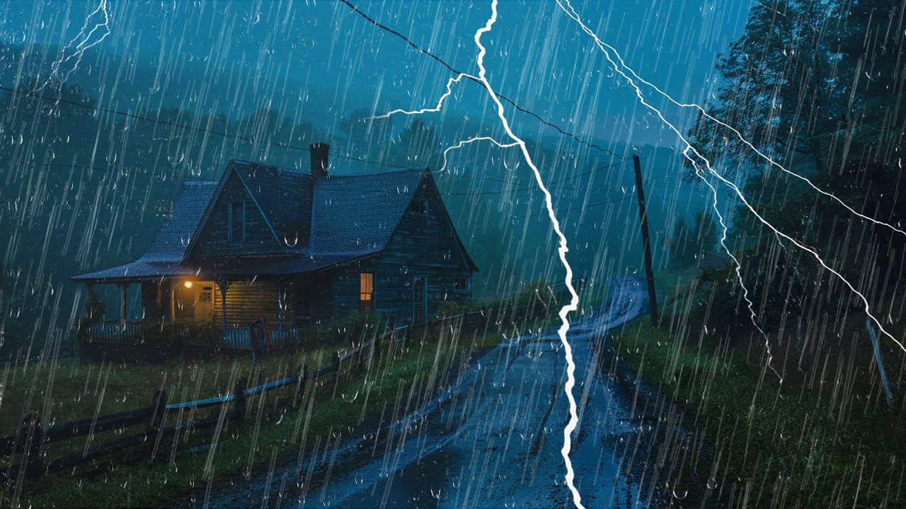 Sonido de Lluvia y Truenos para Dormir Rápido – Combate el Insomnio en ...