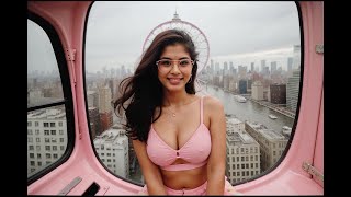 [4K] Sweet Indian AI Lookbook - in Barbie style with a view of New York