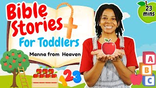 Bible Story for Toddlers: Manna from Heaven | Phonics & Counting Apples 🍎🍂 Christian Early Learning