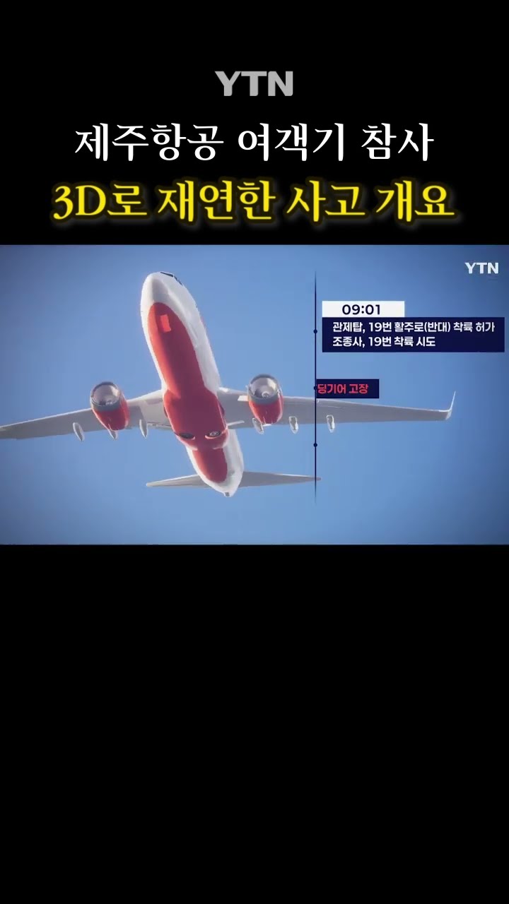 3D로 재연한 제주항공 여객기 참사 사고 개요 #shorts / YTN