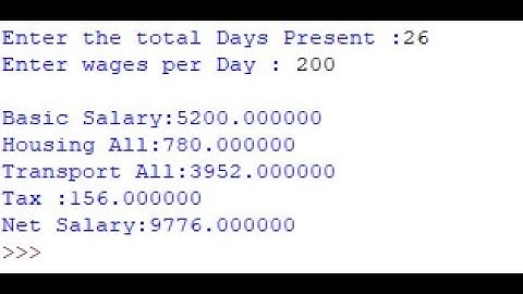 Calculate Salary of Employee in Python