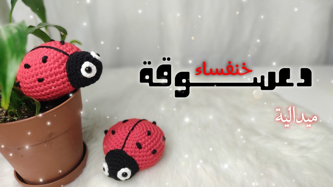 دعسوقة ميدالية #خنفساء #كروشيه