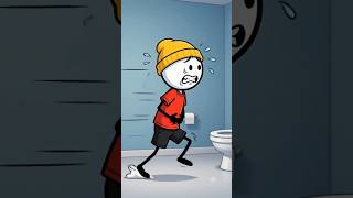 I Just Wanted To Use The Toilet... 🚽🚀😂 #stickman #shortsfeed #funny